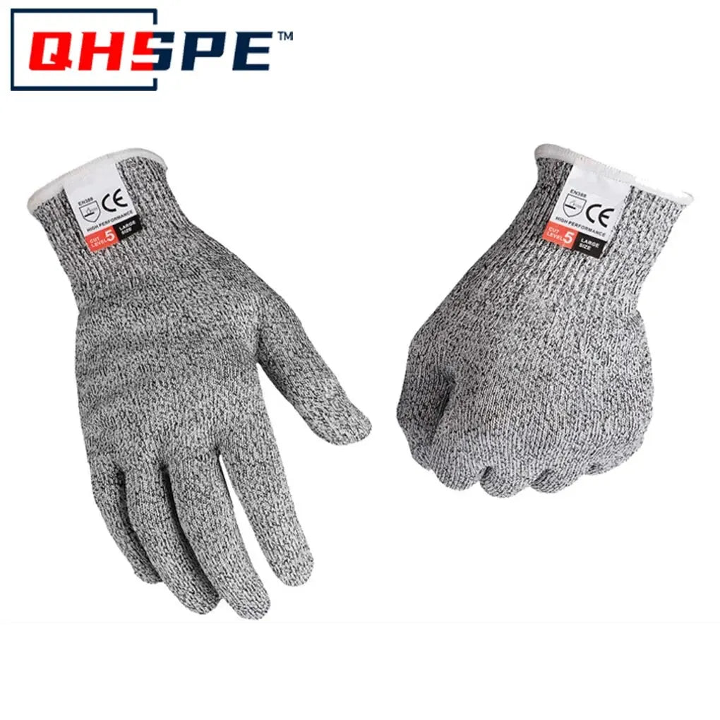 Grade 5 Cut Resistant Gloves Kitchen HPPE Scratch Resistant Glass Cutting Safety Protection for Gardeners