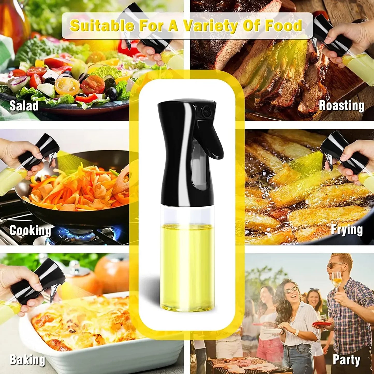 200/300/500ml Oil Spray olive oil spray Bottle Kitchen Cooking  Dispenser Camping  Baking Vinegar Soy Sauce Sprayer Containers