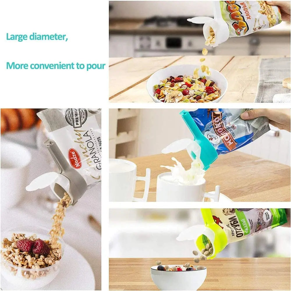 Snack Sealing Clip Preservation Sealing Clip Plastic Food Saver Travel Kitchen Gadget Sealed Pour Food Storage Bag Lid Clip