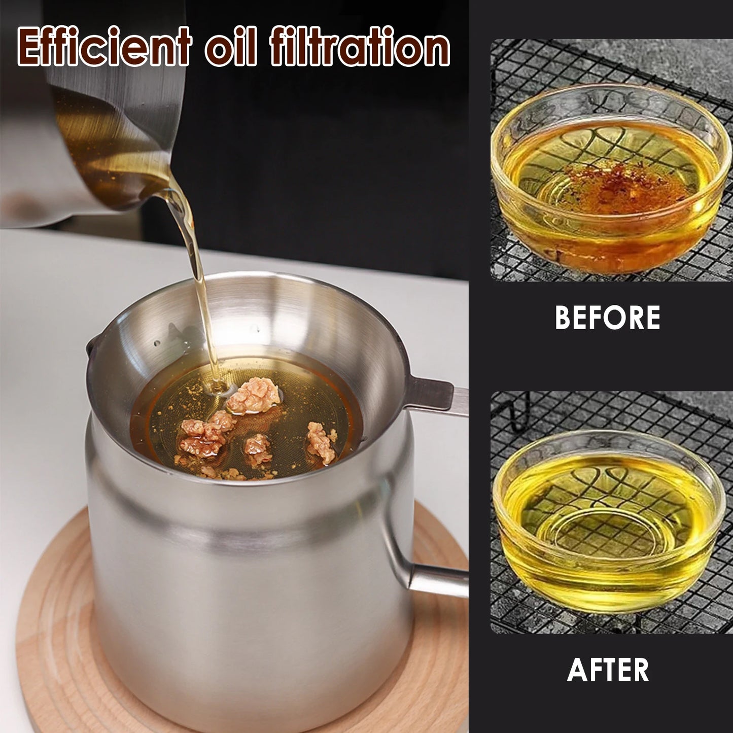 2-in-1 Oil Strainer Pot