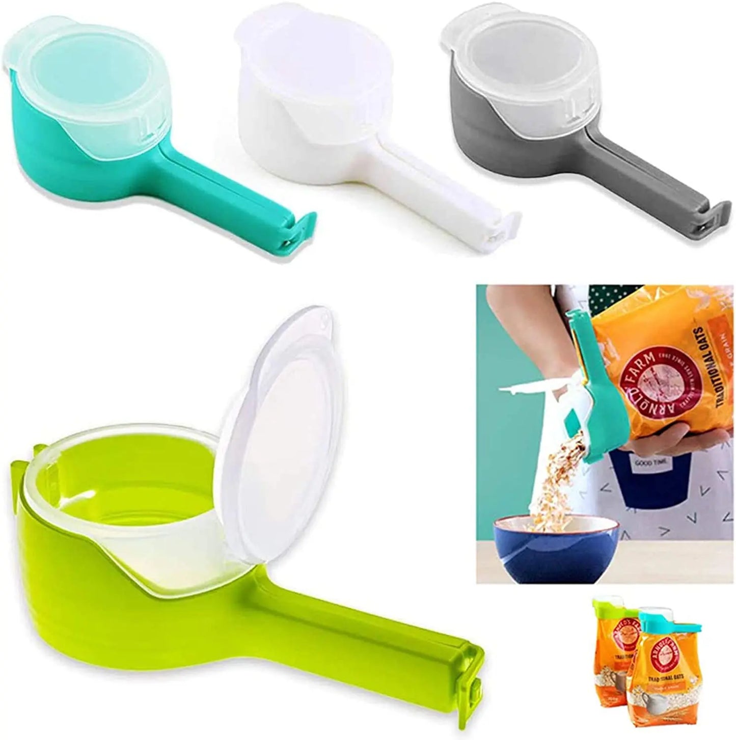 Snack Sealing Clip Preservation Sealing Clip Plastic Food Saver Travel Kitchen Gadget Sealed Pour Food Storage Bag Lid Clip