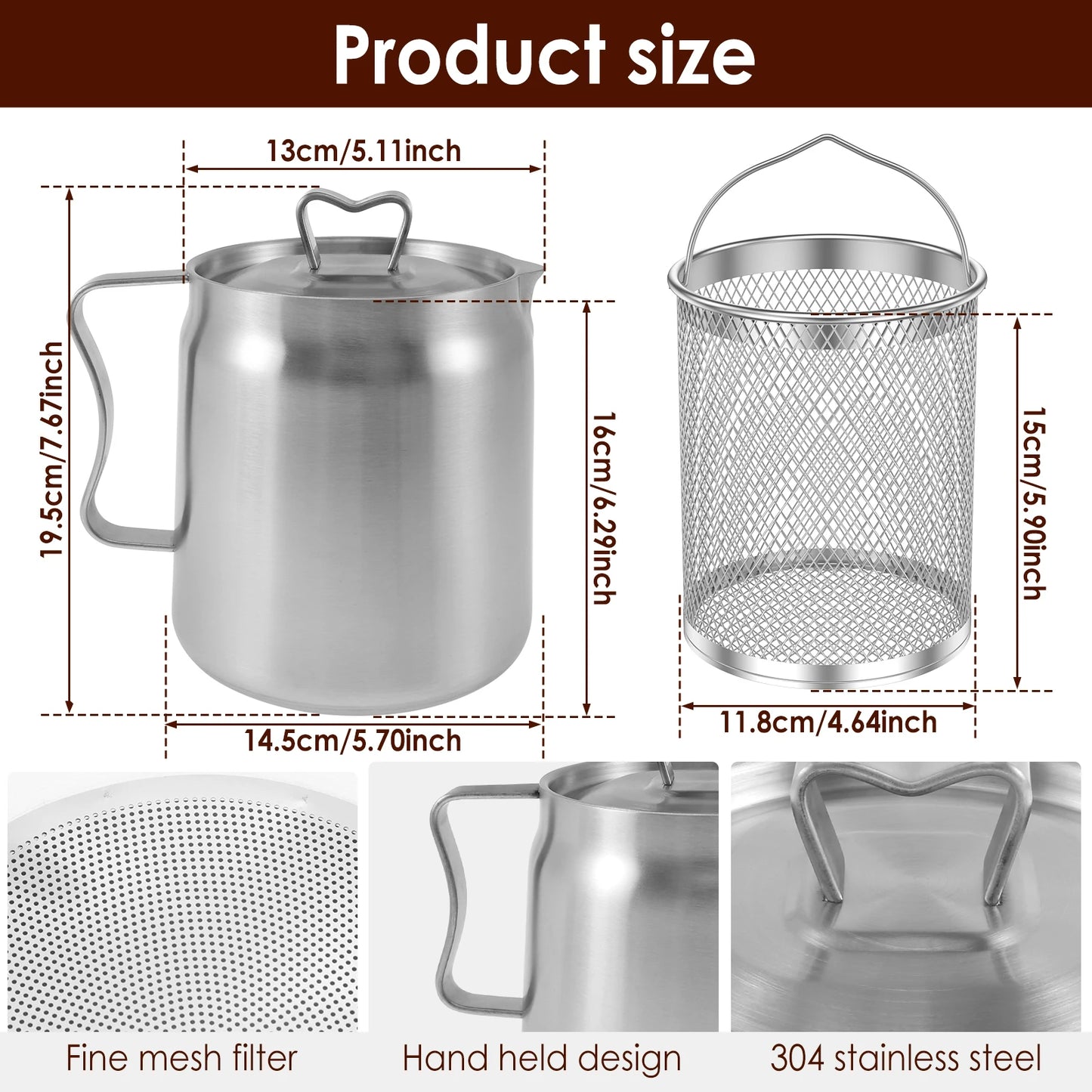 2-in-1 Oil Strainer Pot