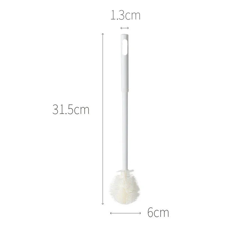  Silicone Milk Bottle Brush Cup Scrubber Glass Cleaner Long Handle Drink Bottle Clean Brush Kitchen Cleaning Tool 